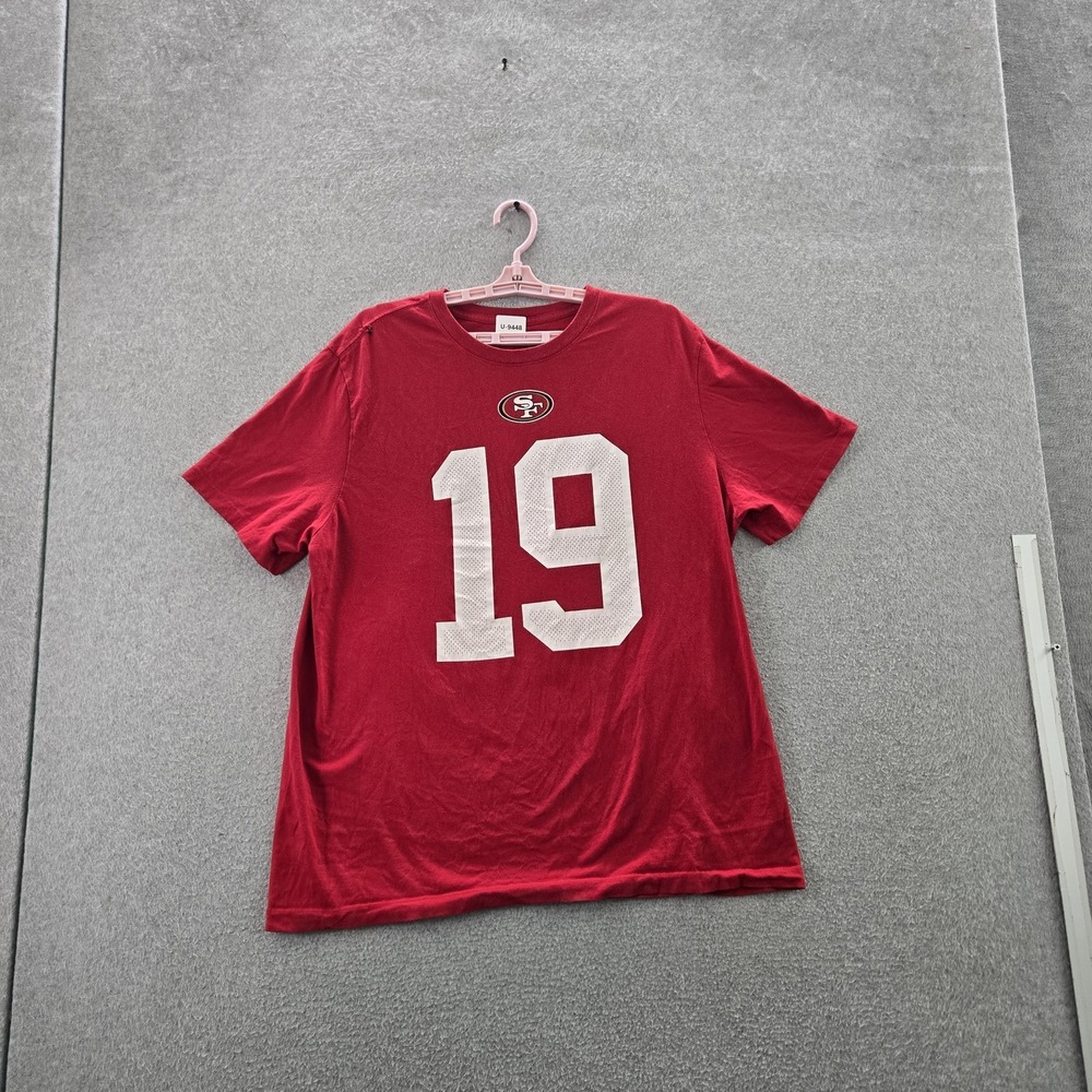 San Francisco 49ers Men Shirt L Red Nike Deebo Samuel 19 Logo READ